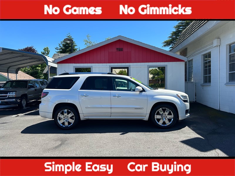 PEARL WHITE 2015 GMC Acadia Denali AWD SUV / Crossover All-Wheel Drive 6-Speed Automatic